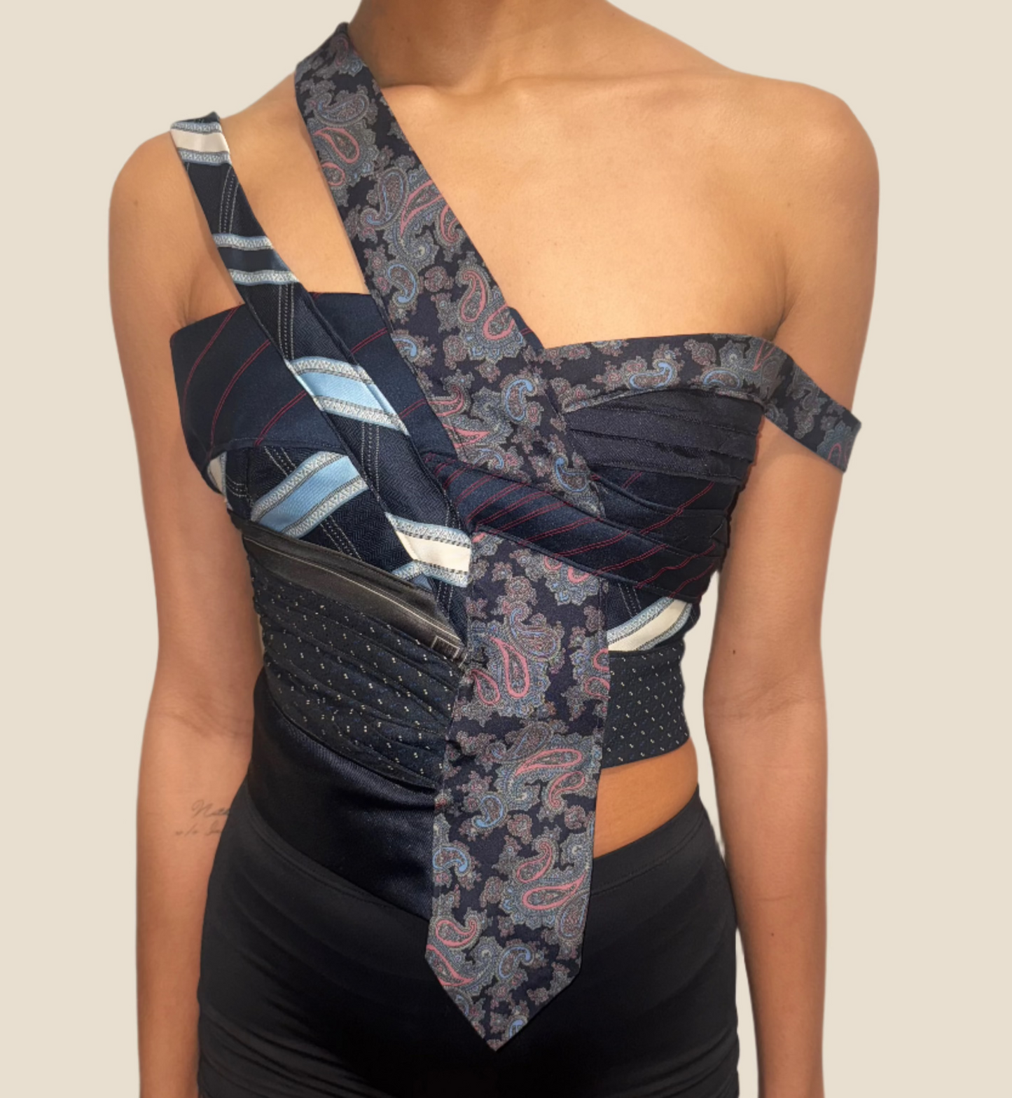 Tie Me Up Corset Business Blue