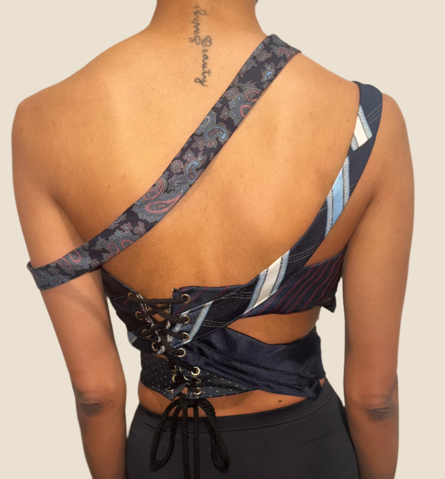 Tie Me Up Corset Business Blue