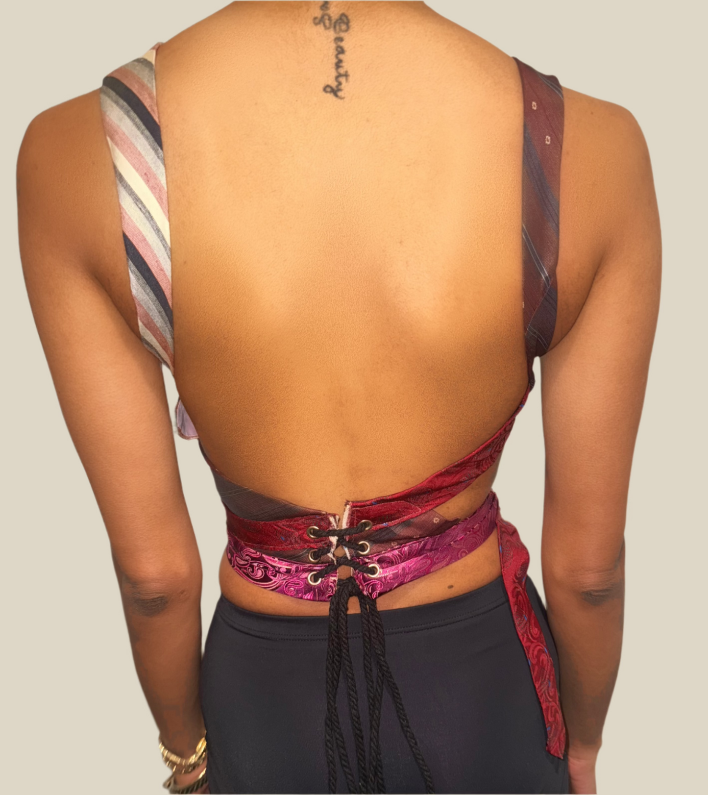 Tie Me Up Corset Wine Down
