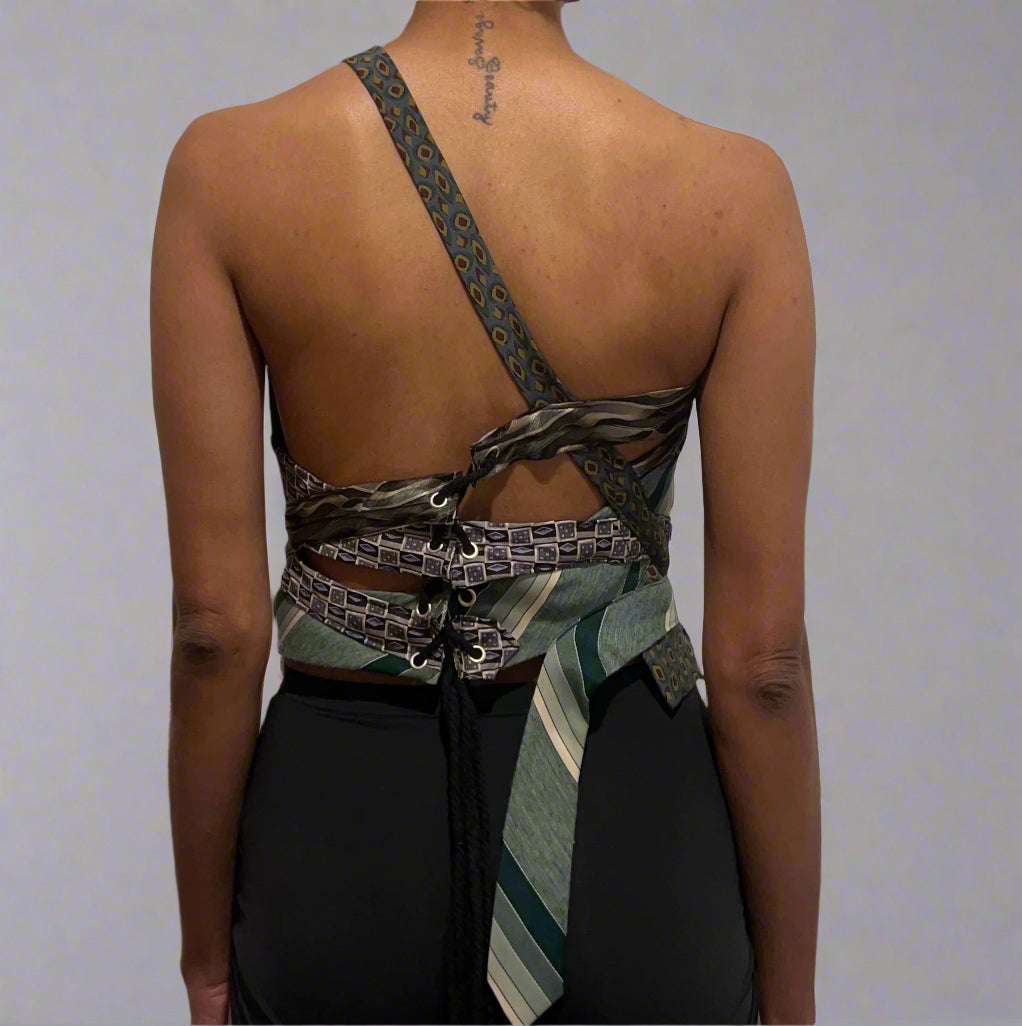 Tie Me Up Corset Severance Green