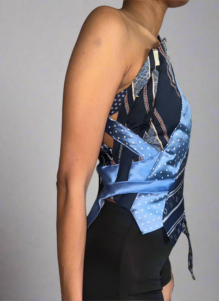 Tie Me Up Corset Louis Blue