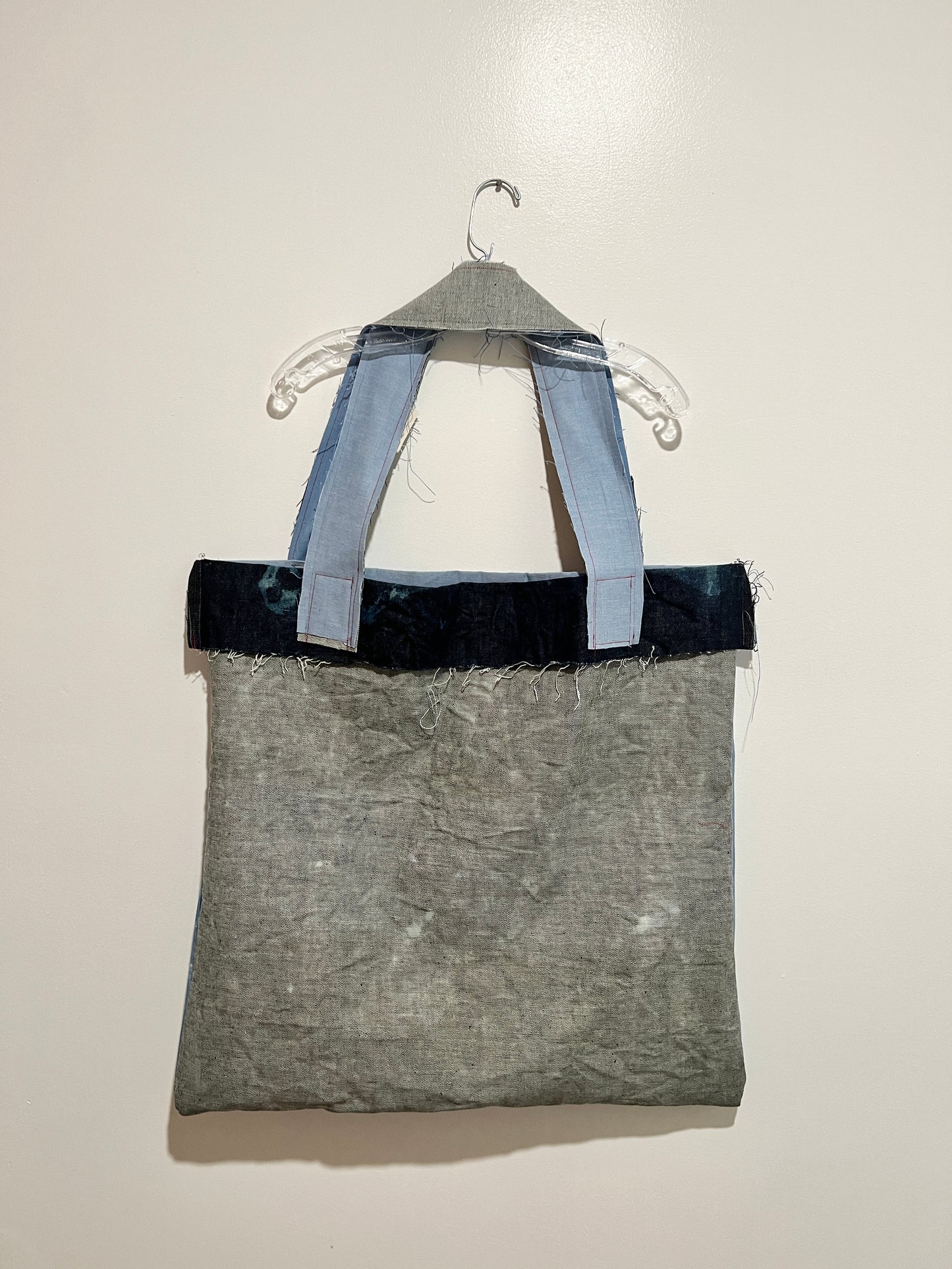 Denim Reversible Overnight Tote