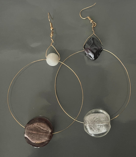 Amethyst Hoop Earrings