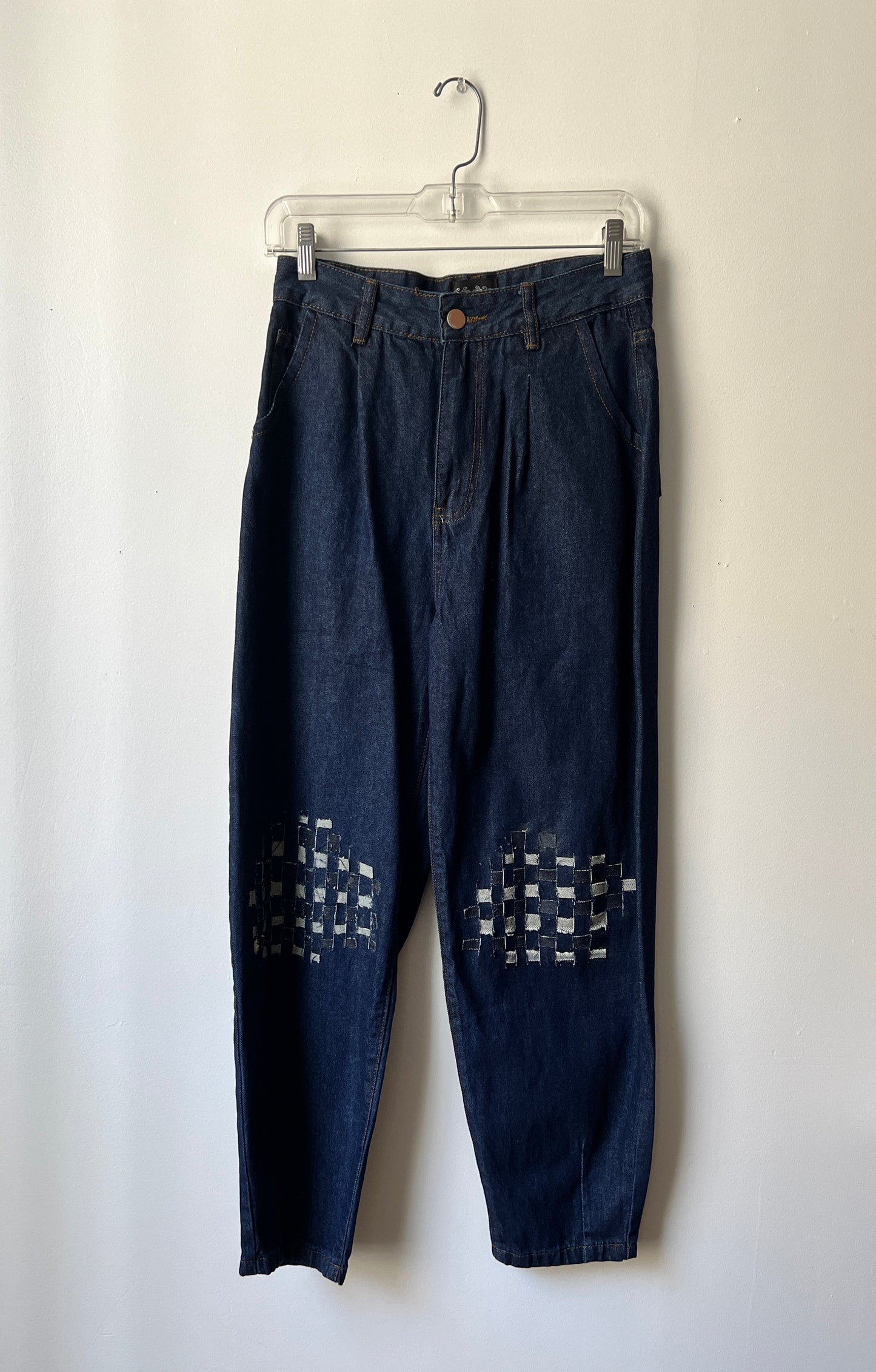 Weaved Knee Patch Jeans
