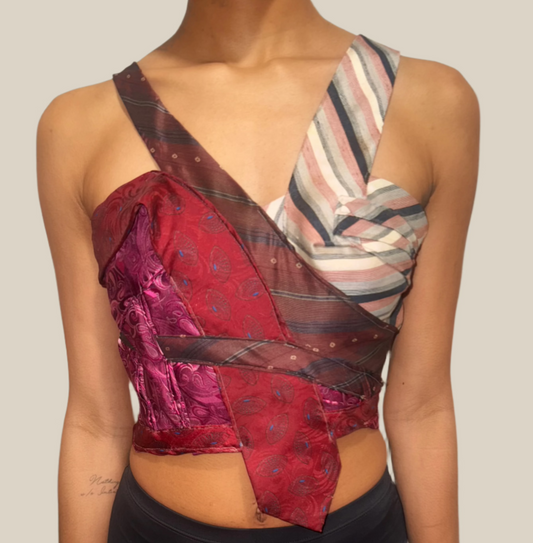 Tie Me Up Corset Wine Down
