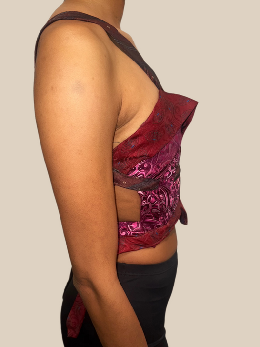 Tie Me Up Corset Wine Down