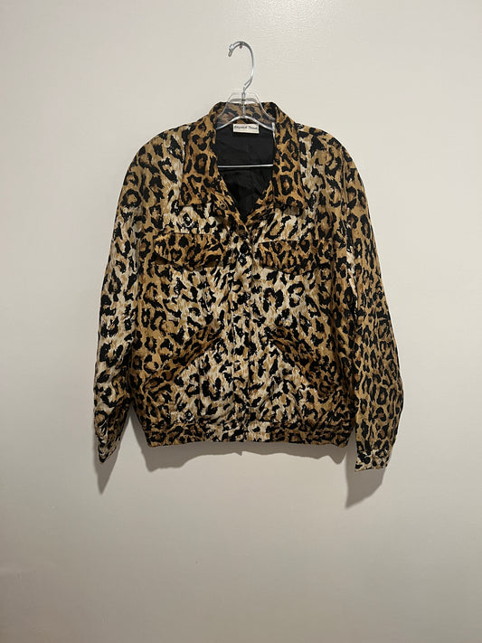 Leopard Print Vintage Windbreaker