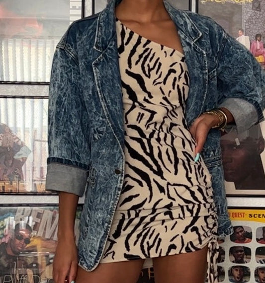 Vintage Oversize Denim Blazer