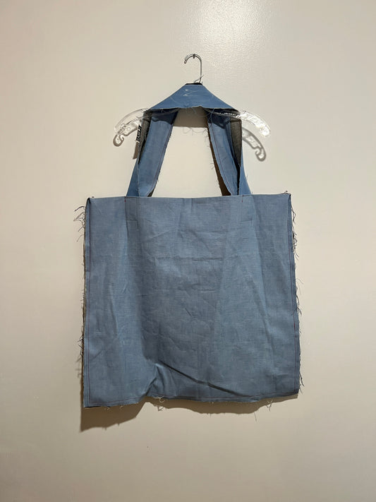 Denim Reversible Overnight Tote