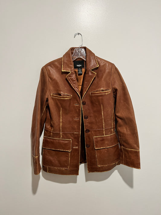 Vintage Hand-Painted Leather Jacket