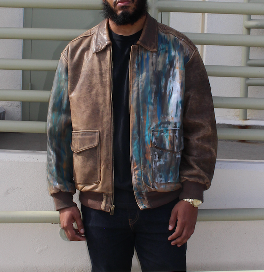 Hand-painted Leather Jacket